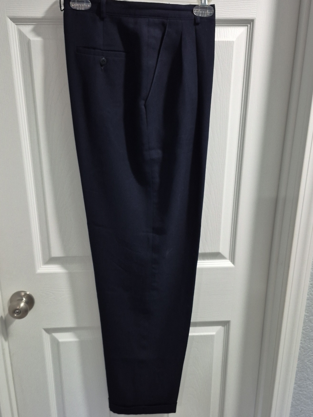 Ralph Lauren Women’s Navy Pleated Dress Trousers - Picture 2 of 4
